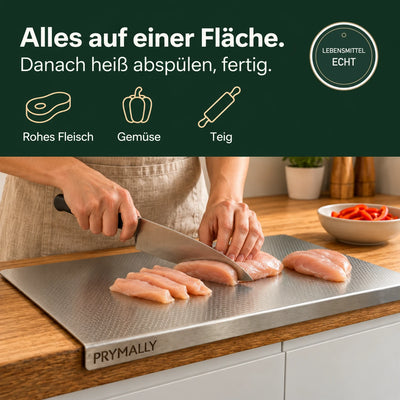 Rohes Fleisch, Gemüse und Teig auf einer Fläche